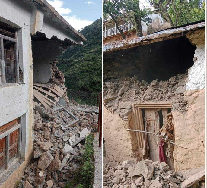 बझाङको चैनपुर केन्द्रविन्दु भएर ६ दशमलव ३ रेक्टर स्केलको भूकम्प