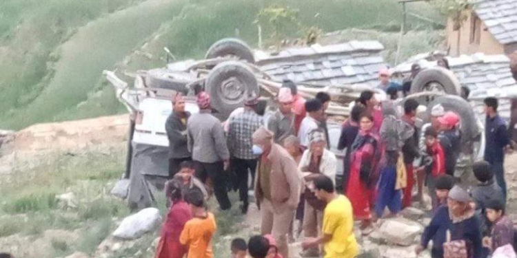 अछाममा जिप दुर्घटना हुँदा ६ जना घाईते